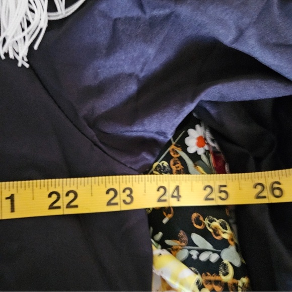 Black and White Fringe “Ken” Casual Button Down Shirt - Picture 5 of 8